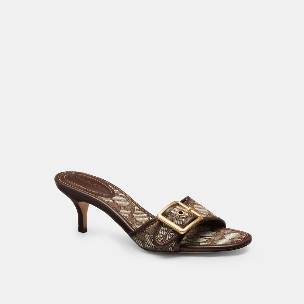 Coach Margot Sandal In Signature Jacquard